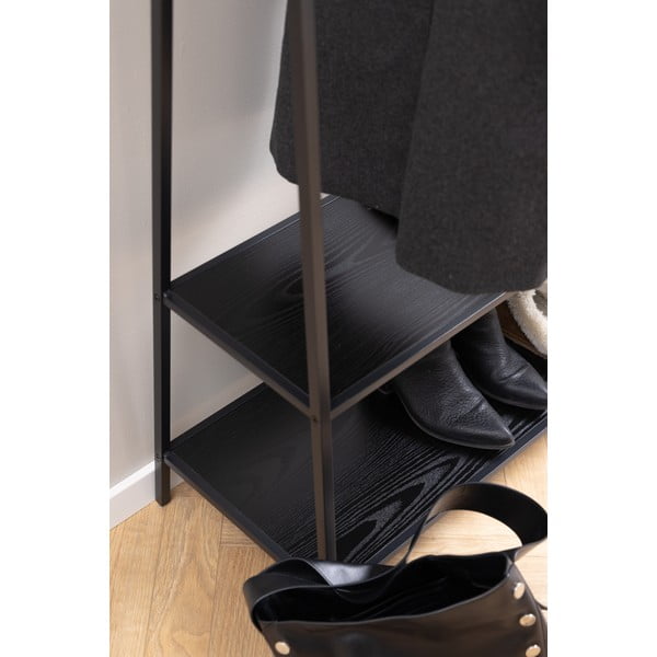 Appendiabiti nero in metallo effetto frassino Seaford - Actona-image-4