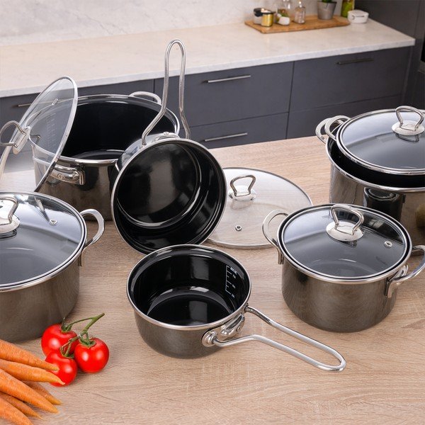 Casseruola in smalto 800 ml Metalic – Orion-image-2