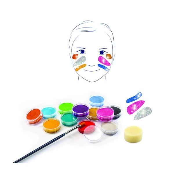 Set per dipingere il viso con i glitter - Djeco