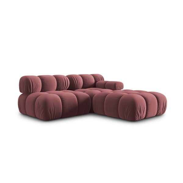 Divano in velluto rosa 282 cm Bellis - Micadoni Home-image-4