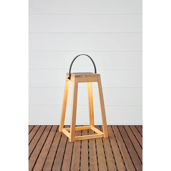 Lanterna a LED marrone con alimentazione a pannelli solari e con ricarica USB da esterno (altezza totale 54 cm) Nordic – Markslöjd-image-2