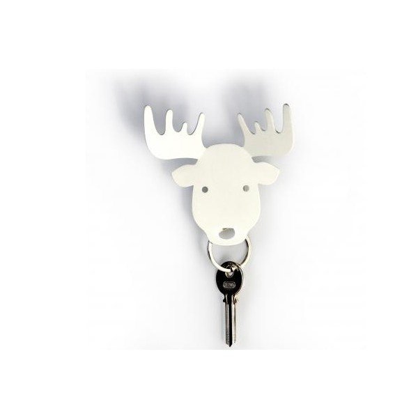 Věšáček na klíče QUALY Moose Key Holder, bílý