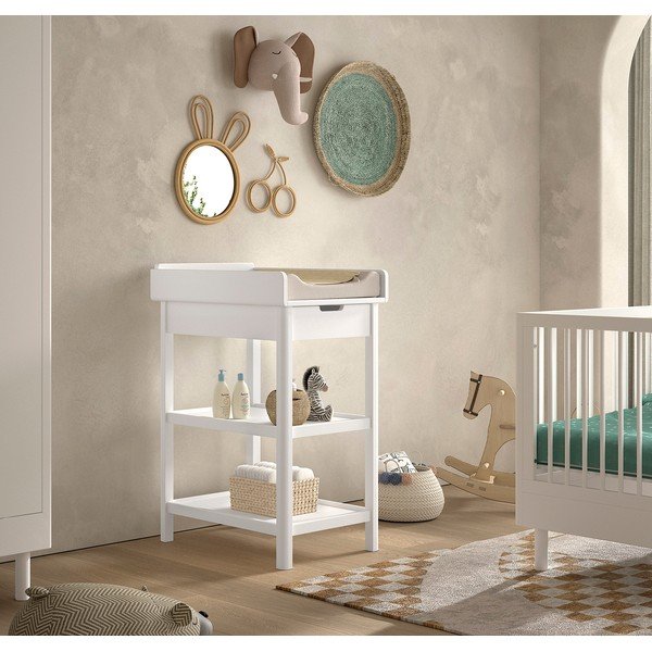 Fasciatoio bianco in faggio massiccio Forrest – Vipack-image-1