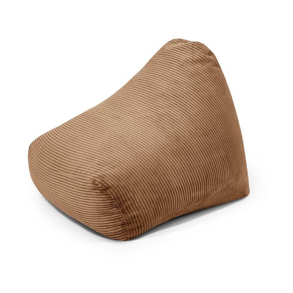 Pouf a sacco per bambini marrone con rivestimento in velluto a coste Snug 80 – SLOWDOWN
