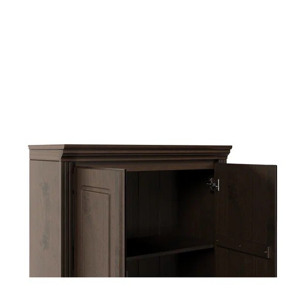 Armadietto marrone scuro in pino massiccio 74x223x37 cm Anita – Støraa-image-3