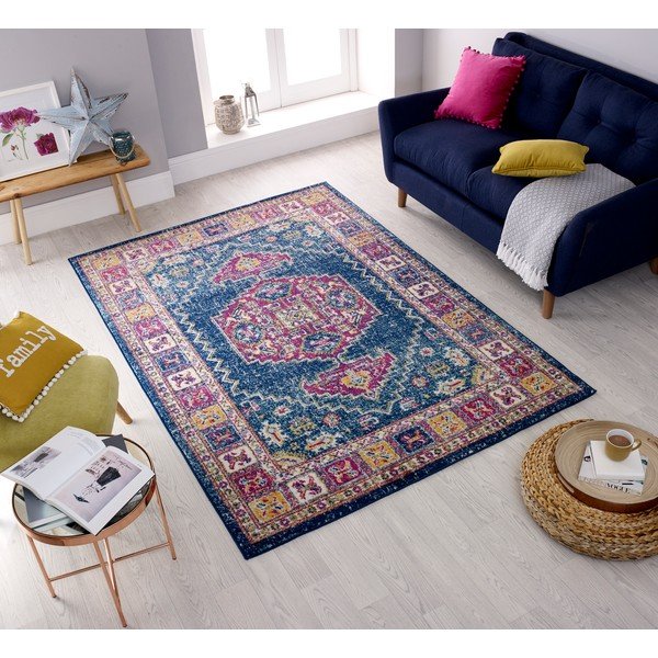 Tappeto blu Urban Traditional, 100 x 150 cm - Flair Rugs-image-4