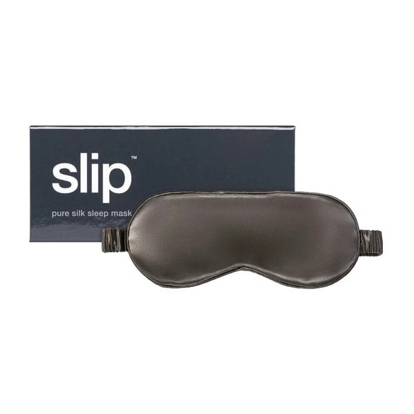 Maschera per dormire grigio scuro in seta Charcoal – slip-image-3