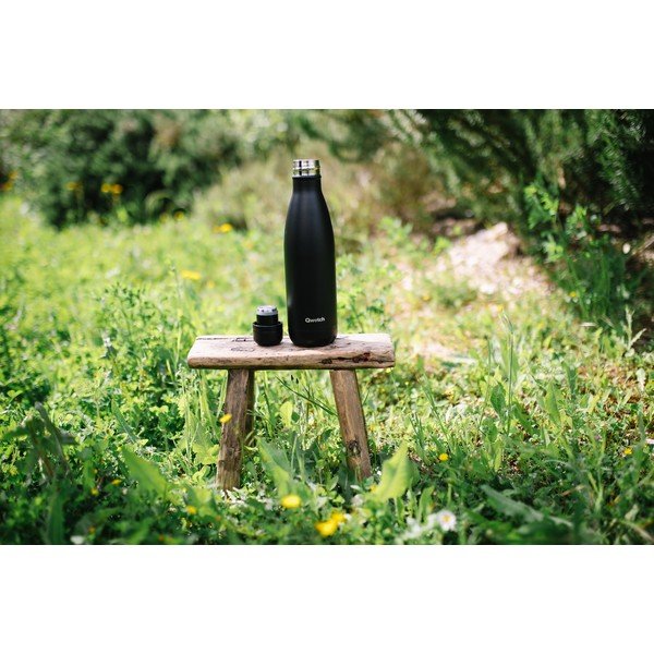 Bottiglia da viaggio in acciaio inox nero 500 ml Matt - Qwetch-image-1