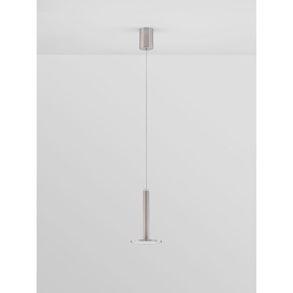 Lampadario LED color argento opaco in metallo ø 15 cm Palencia – Nova Luce-image-2