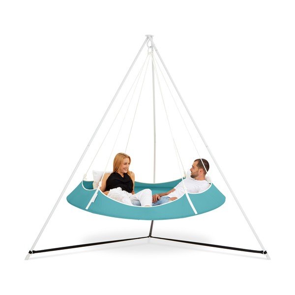 Altalena da giardino blu con supporto - Hangout Pod-image-2