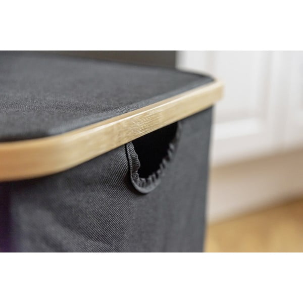 Cesto portabiancheria in tessuto 105 l Trio Ecori - Wenko-image-3