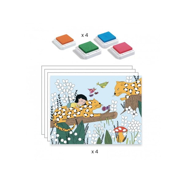 Pagine da colorare Finger Painting Nature - Djeco-image-1