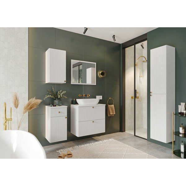 Mobile basso sospeso bianco sotto il lavabo 61,5x55,5 cm Asti - STOLKAR-image-1