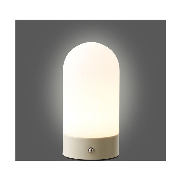 Lampada da tavolo bianca/grigio tortora in metallo con paralume in plastica (altezza totale 18 cm) Ashford – House Nordic-image-2