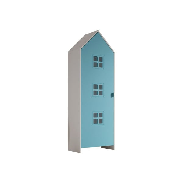 Armadio per bambini blu e bianco in legno di pino 37x172 cm Casami Bruges - Vipack