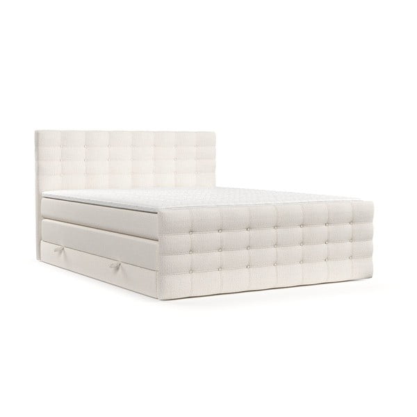 Letto boxspring crema con spazio contenitivo 180x200 cm Blend - Maison de Rêve