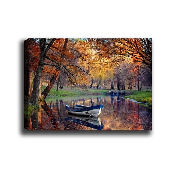 Pittura , 70 x 50 cm Boat Lake - Tablo Center