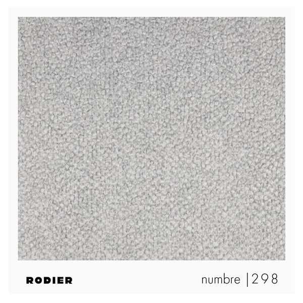 Poggiapiedi grigio chiaro rivestito in bouclé Mirel – Rodier-image-3