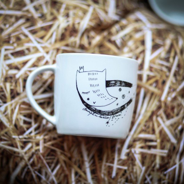 Tazza bianca in porcellana 260 ml Domov tu – Bonami-image-1