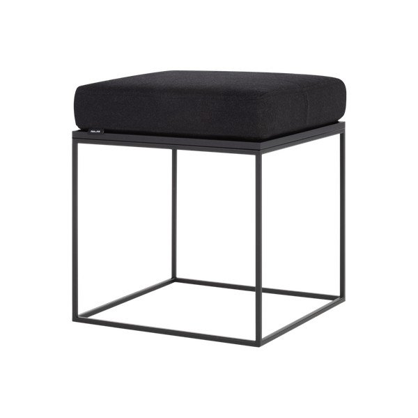 Sgabello nero imbottito Feo – noo.ma