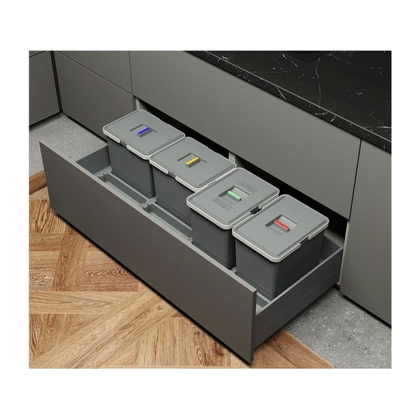 Bidone in plastica per rifiuti differenziati/incasso 41 l Metropolis - Elletipi-image-1