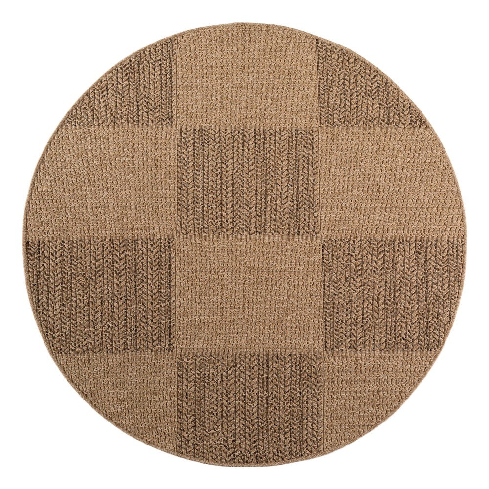 Tappeto da interno/esterno rotondo marrone ø 120 cm Timber 1405 – Ayyildiz Carpets | Tappeti per esterni