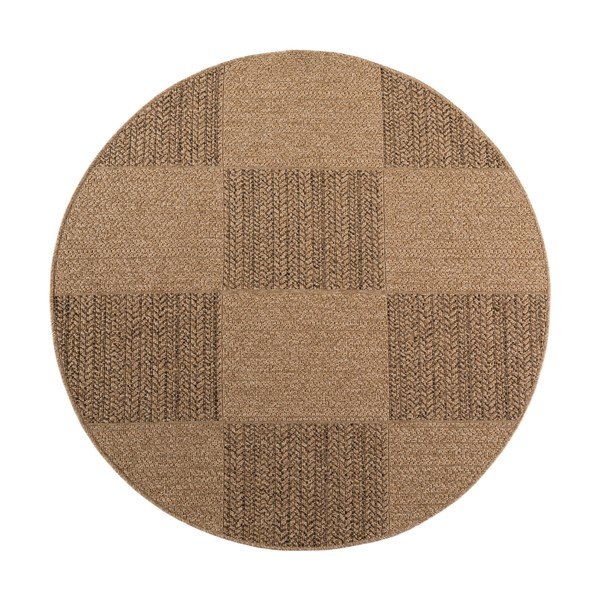 Tappeto da interno/esterno rotondo marrone ø 120 cm Timber 1405 – Ayyildiz Carpets