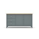 Cassettiera verde polveroso in pino massiccio 150x80x40 cm Misti – Marckeric