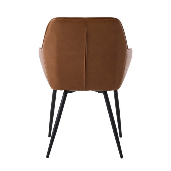 Set di sedie da pranzo marrone in imbottito con braccioli 2 pz Nolan Stripe – Unique Furniture-image-4