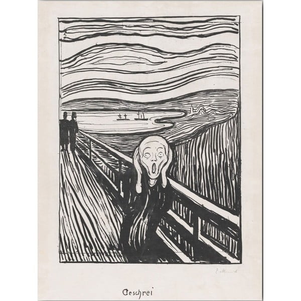 Dipinto 70x100 cm Edvard Munch Sketch - Wallity