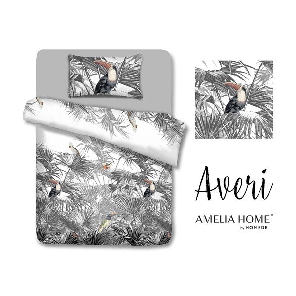 Biancheria da letto in cotone Toucan, 135 x 200 cm - AmeliaHome-image-3