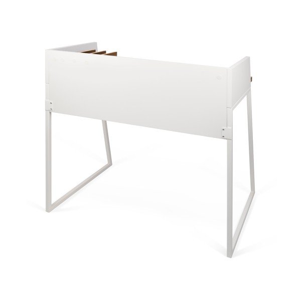 Tavolo da lavoro bianco con dettagli in noce Volga - TemaHome-image-2