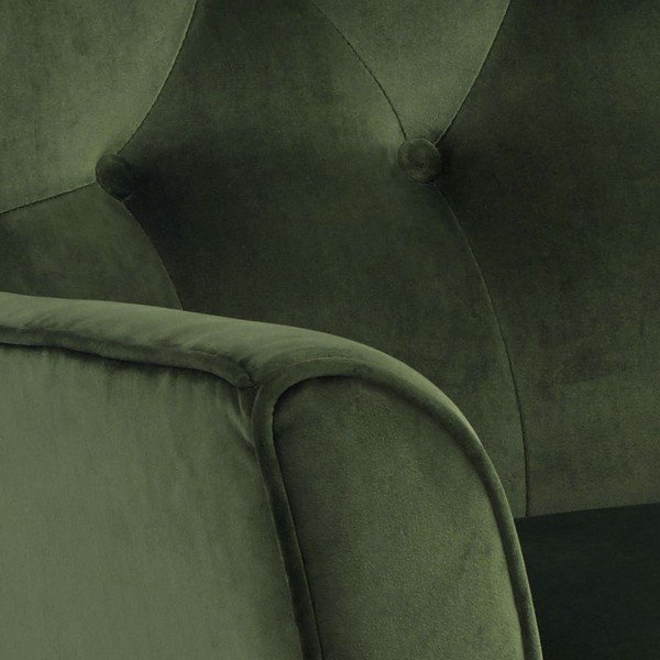 Poltrona in velluto verde scuro Bodiva - Actona-image-3