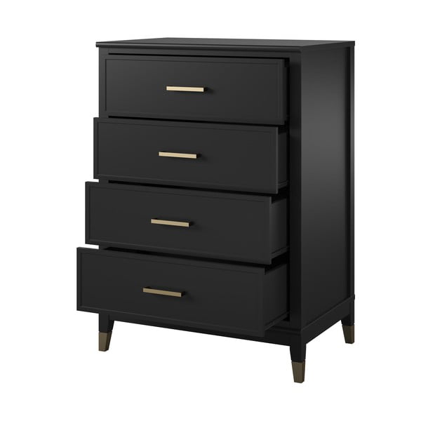 Cassettiera nera , 75 x 106 cm Westerleigh - CosmoLiving by Cosmopolitan-image-3