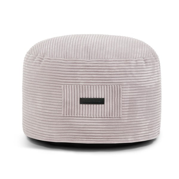 Poggiapiedi grigio chiaro con rivestimento in velluto a coste Om 60 – SLOWDOWN