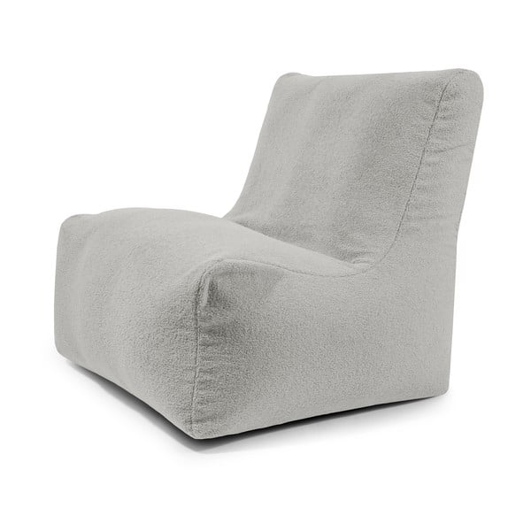 Puof a sacco grigio chiaro con rivestimento in bouclé Seat 100 Lounge – SLOWDOWN
