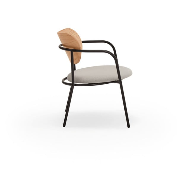 Sedia da pranzo grigia in rovere Eclipse - Teulat-image-4