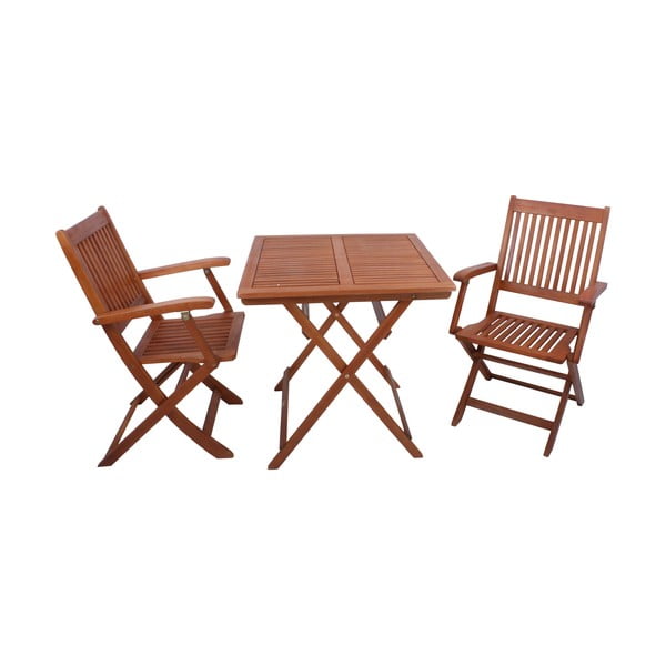Set da pranzo da giardino in colore naturale per 2 persone Seattle - Garden Pleasure-image-2