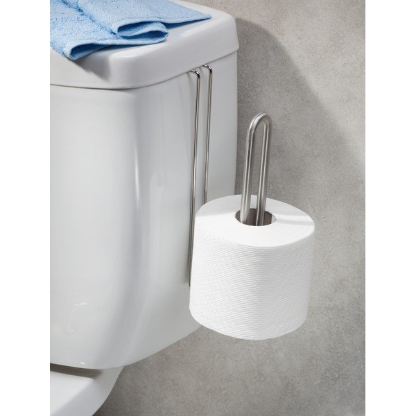 Porta carta igienica in acciaio inox da appendere Forma - iDesign-image-1