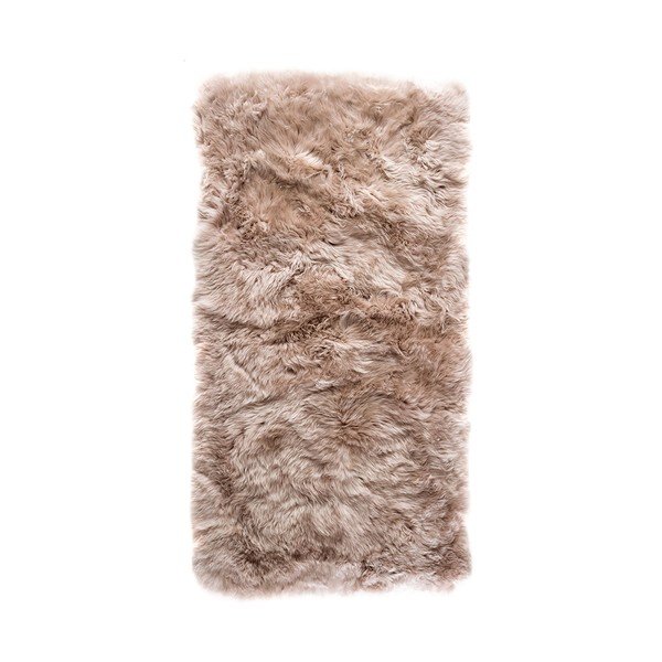 Tappeto in pelle di pecora marrone chiaro Zealand Natur, 70 x 140 cm - Royal Dream