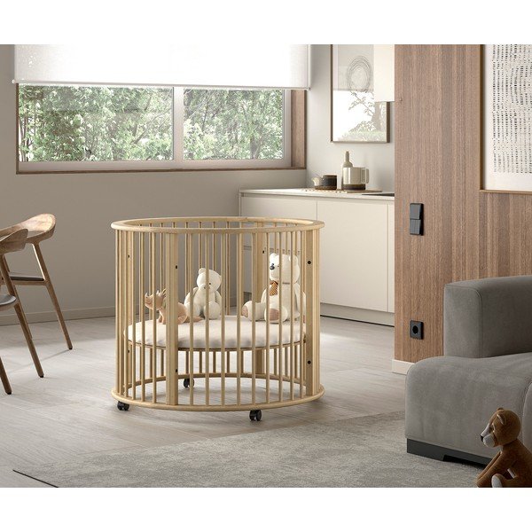 Lettino di colore naturale in faggio massiccio 90x90 cm Dino – Vipack-image-1