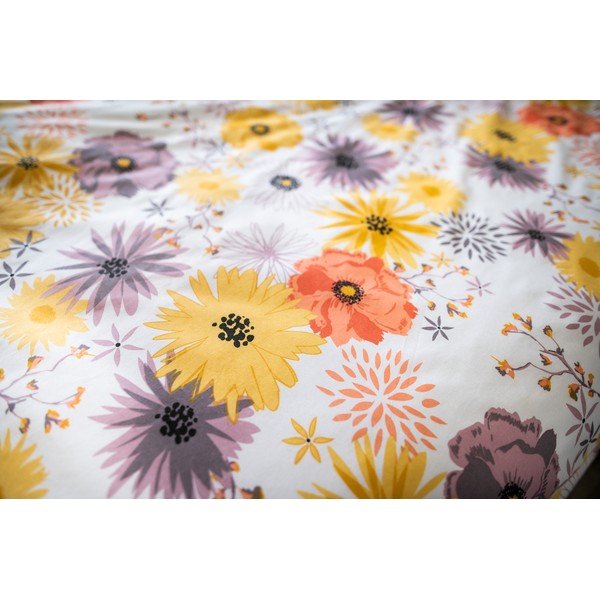 Biancheria da letto gialla e bianca in cotone per letto singolo 140x200 cm LP Dita Daisy - Cotton House-image-4