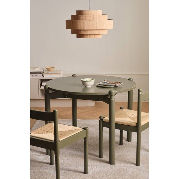Tavolo da pranzo rotondo in faggio massiccio ø 100 cm Kitchsoft – Ellos Home-image-1