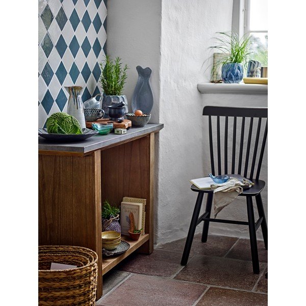 Tavolo consolle di colore naturale con piano in metallo 40x110 cm Riva – Bloomingville-image-4