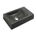 Lavabo nero in pietra 40x22 cm Blok – Sapho