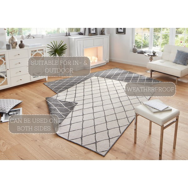 Tappeto da esterno grigio e crema , 80 x 150 cm Malaga - NORTHRUGS-image-4