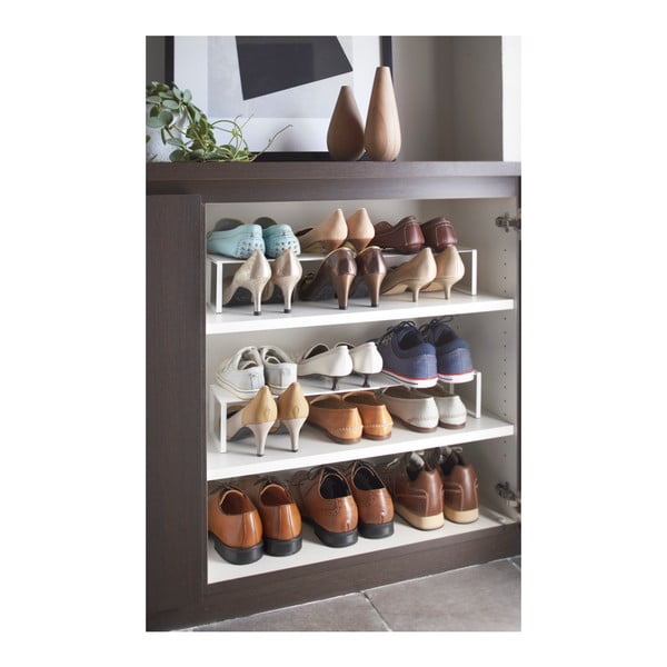 Scaffale bianco per scarpe Frame - YAMAZAKI-image-2