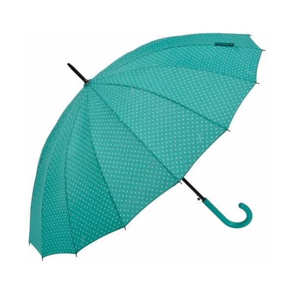 Zelený holový deštník Ambiance Triangles, ⌀ 122 cm