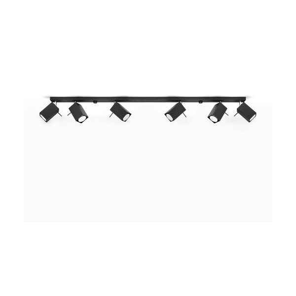 Apparecchio da soffitto nero 6L Toscana - Sollux-image-2