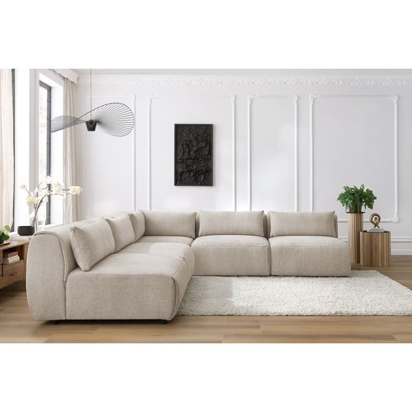 Divano angolare beige (variabile) Jeanne - Bobochic Paris-image-1